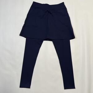Renwick Skirted Leggings Womens Small Navy Blue Pleated Golf Tennis Activewear